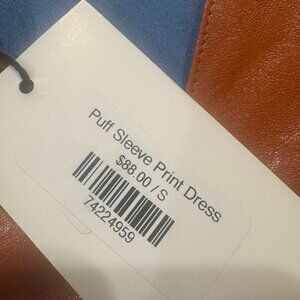 THML Puff Sleeve Print Dress